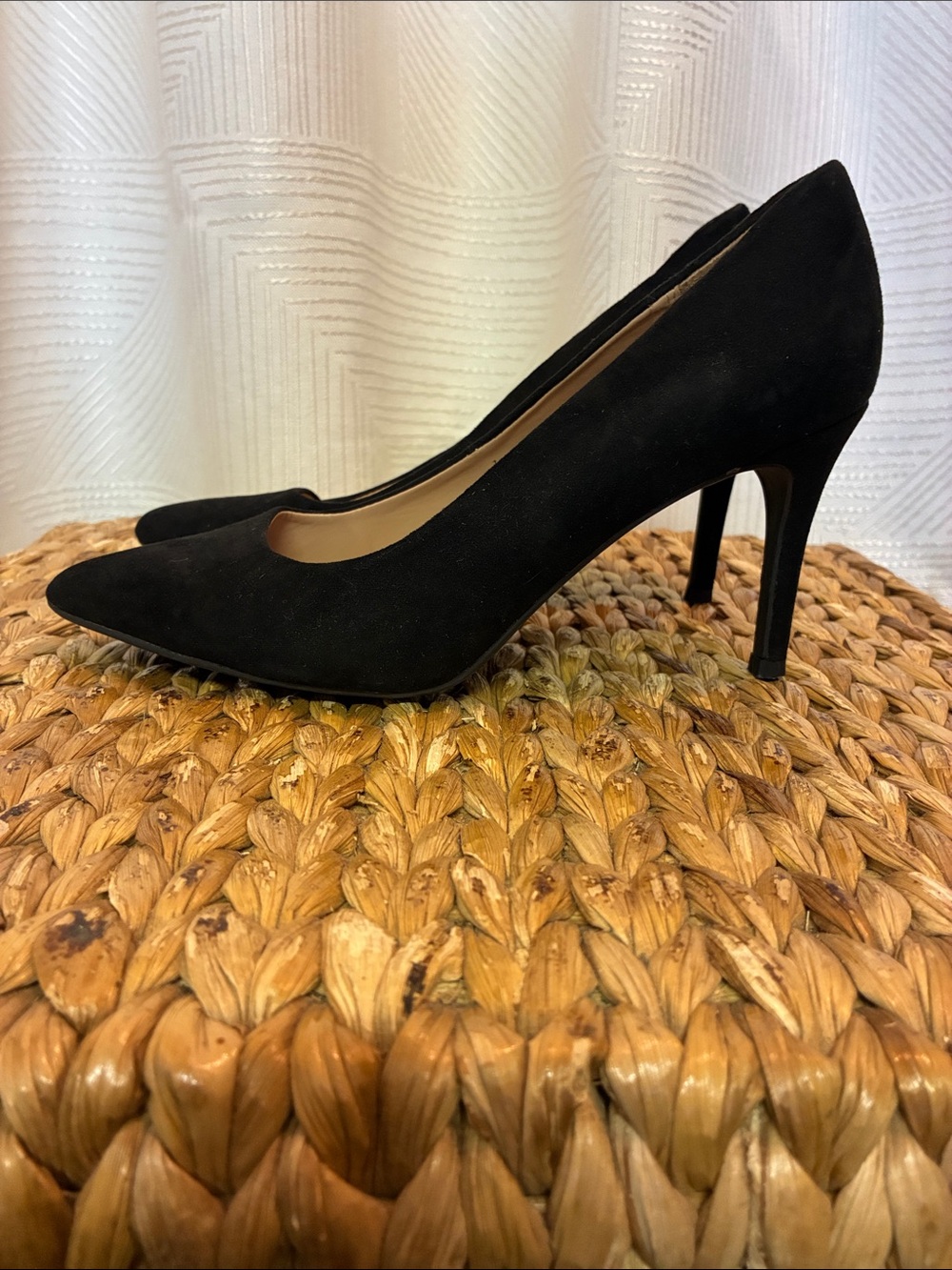 a new day Black Pointed-Toe Suede Stiletto Pumps